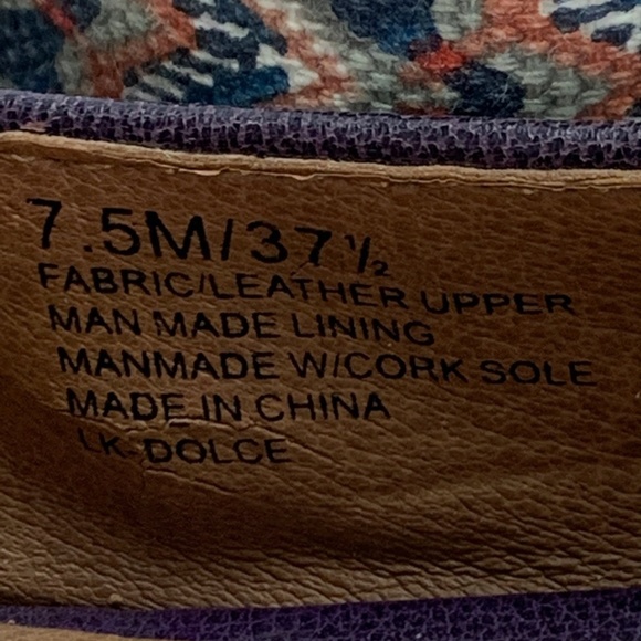 LUCKY BRAND Tassel Canvas Leather Flats Shoes 7.5 - Picture 14 of 16